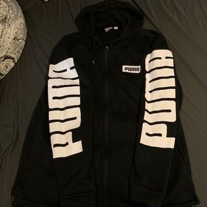 Puma Fleece Lined Logo Hoodie Large